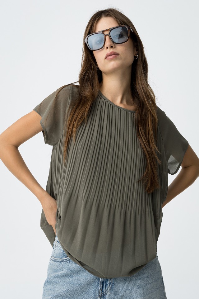 Blusa Plissada