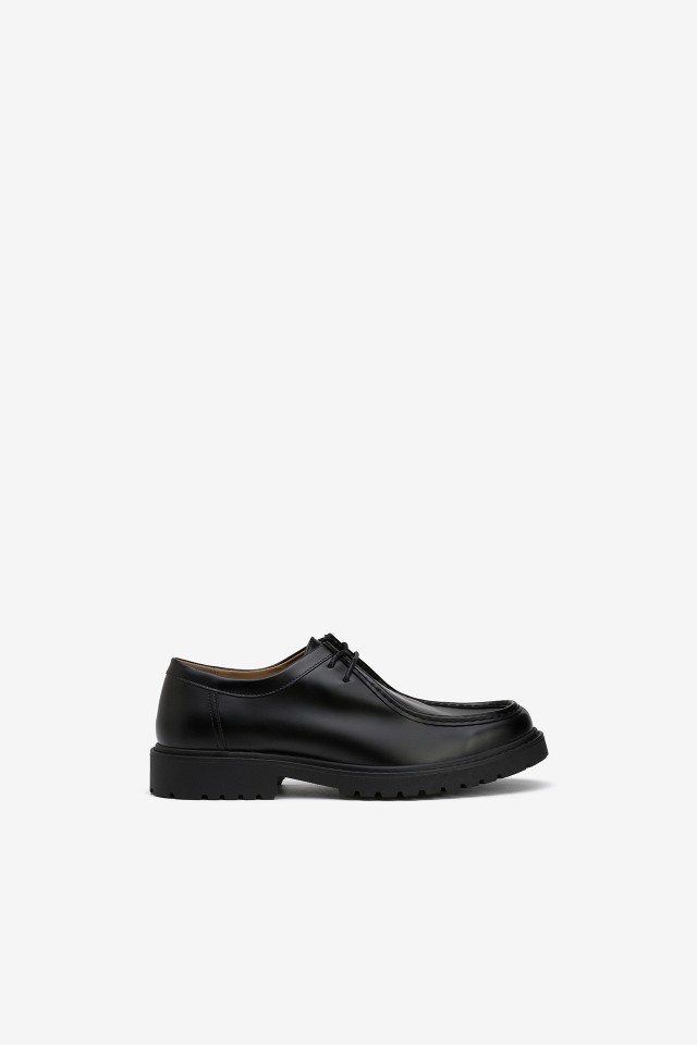 Black Leather-Effect Shoes