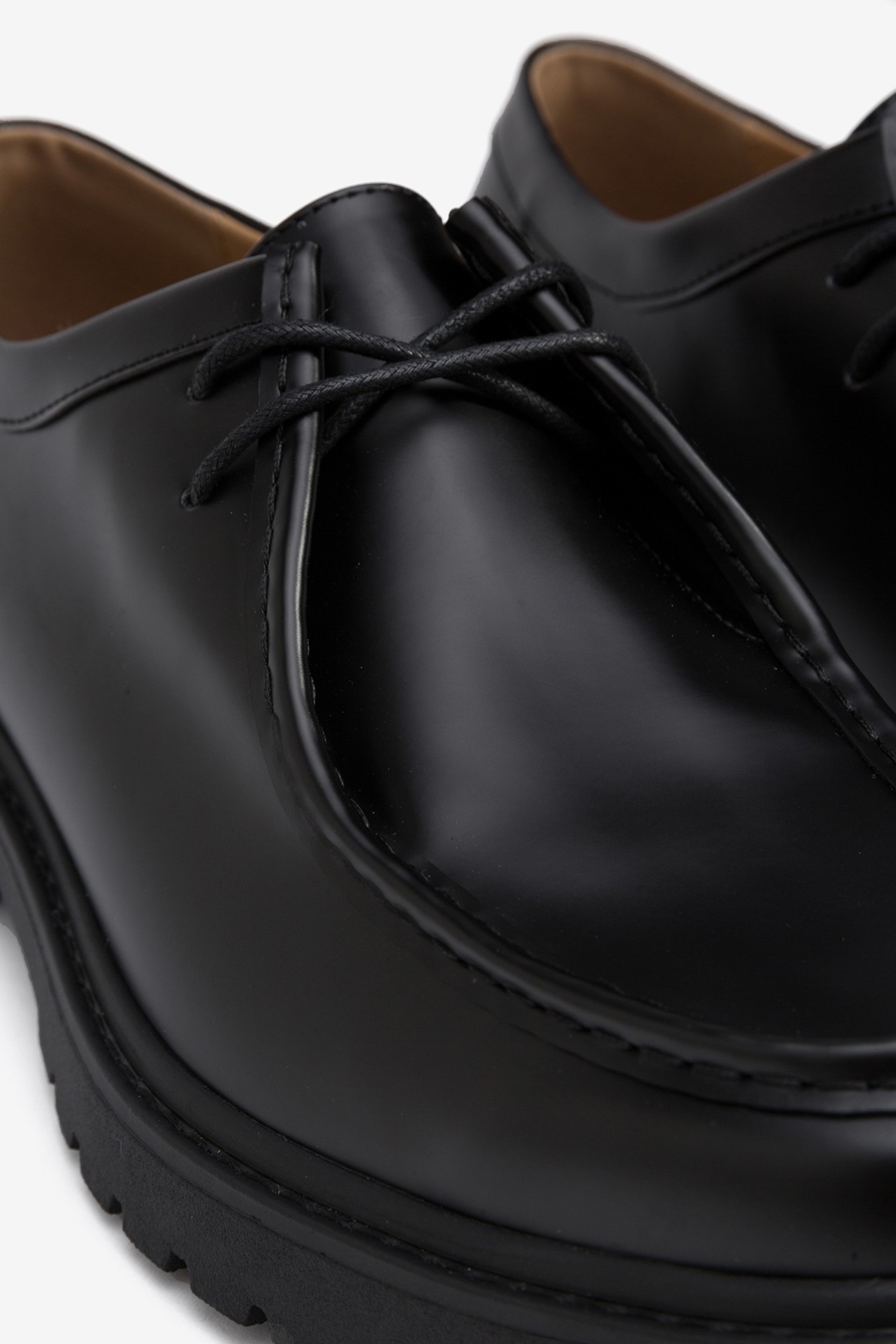 Black Leather-Effect Shoes