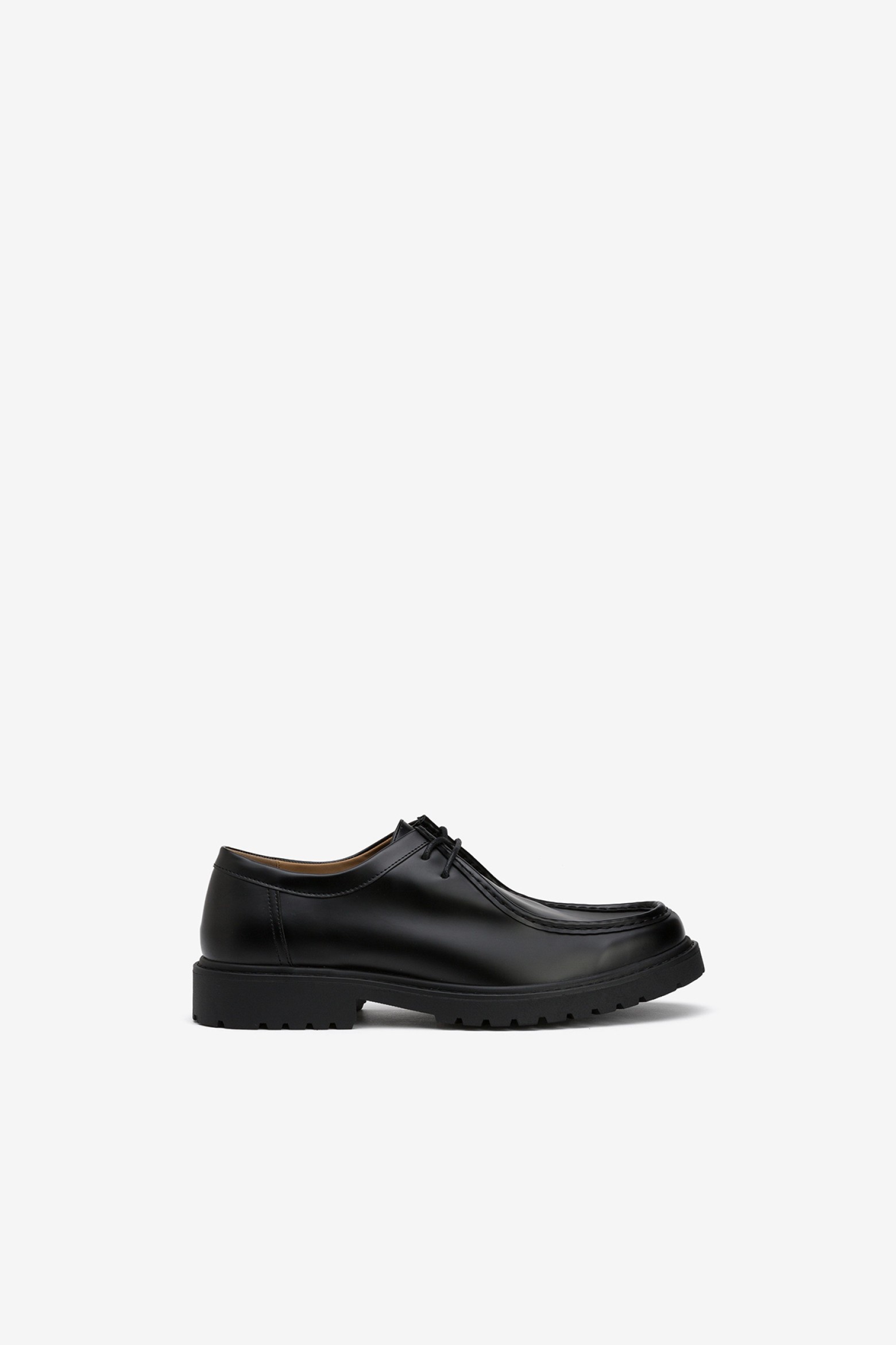 Black Leather-Effect Shoes