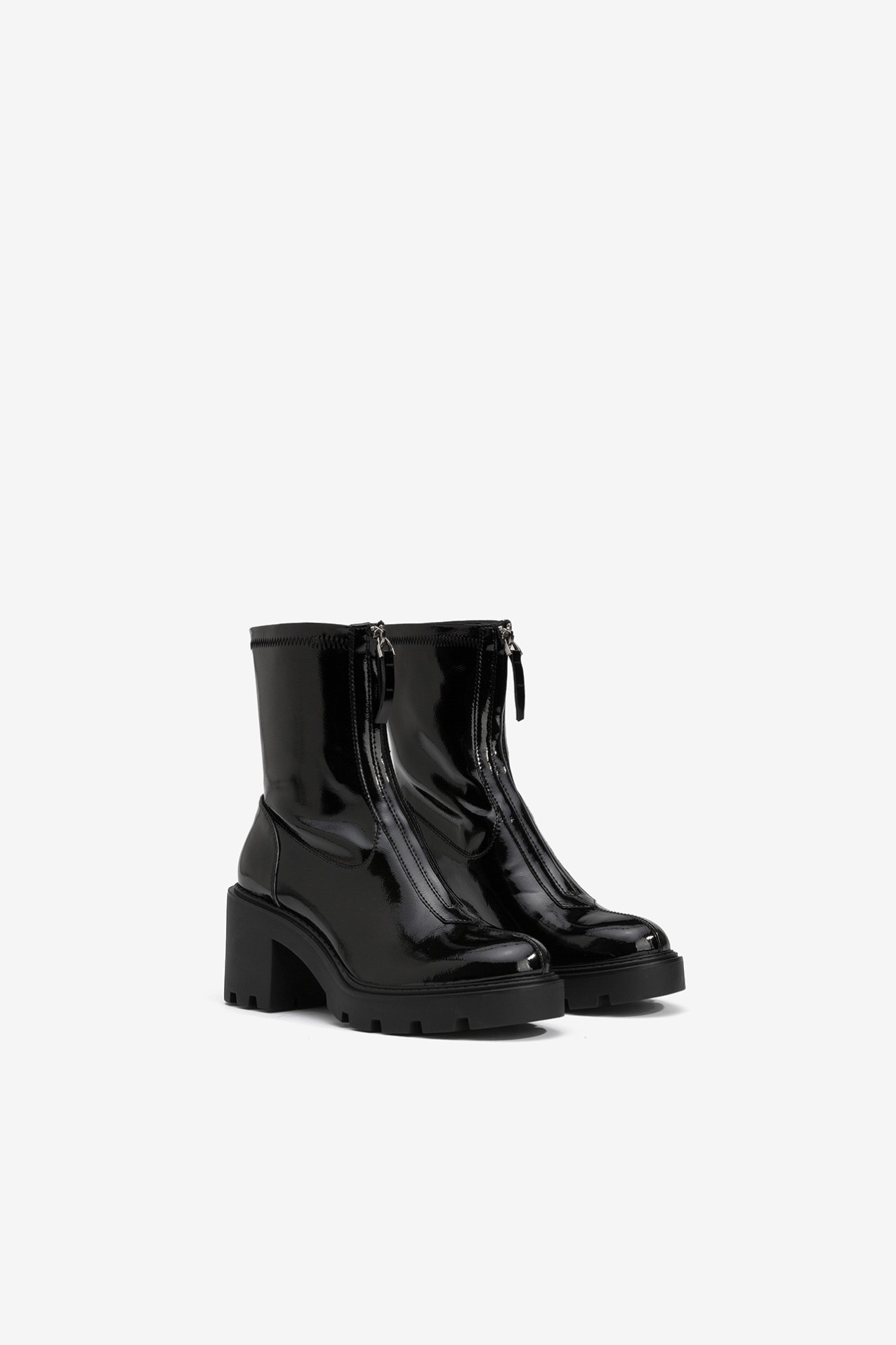 Patent Leather Effect Boots