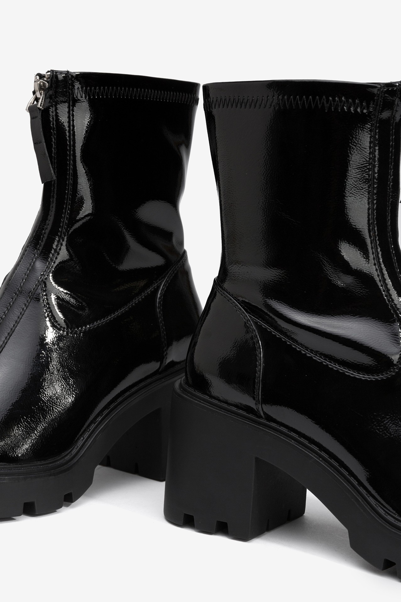 Patent Leather Effect Boots