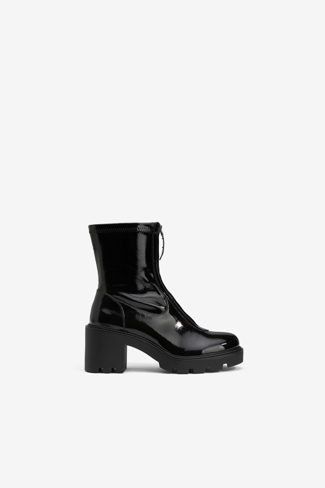 Patent Leather Effect Boots