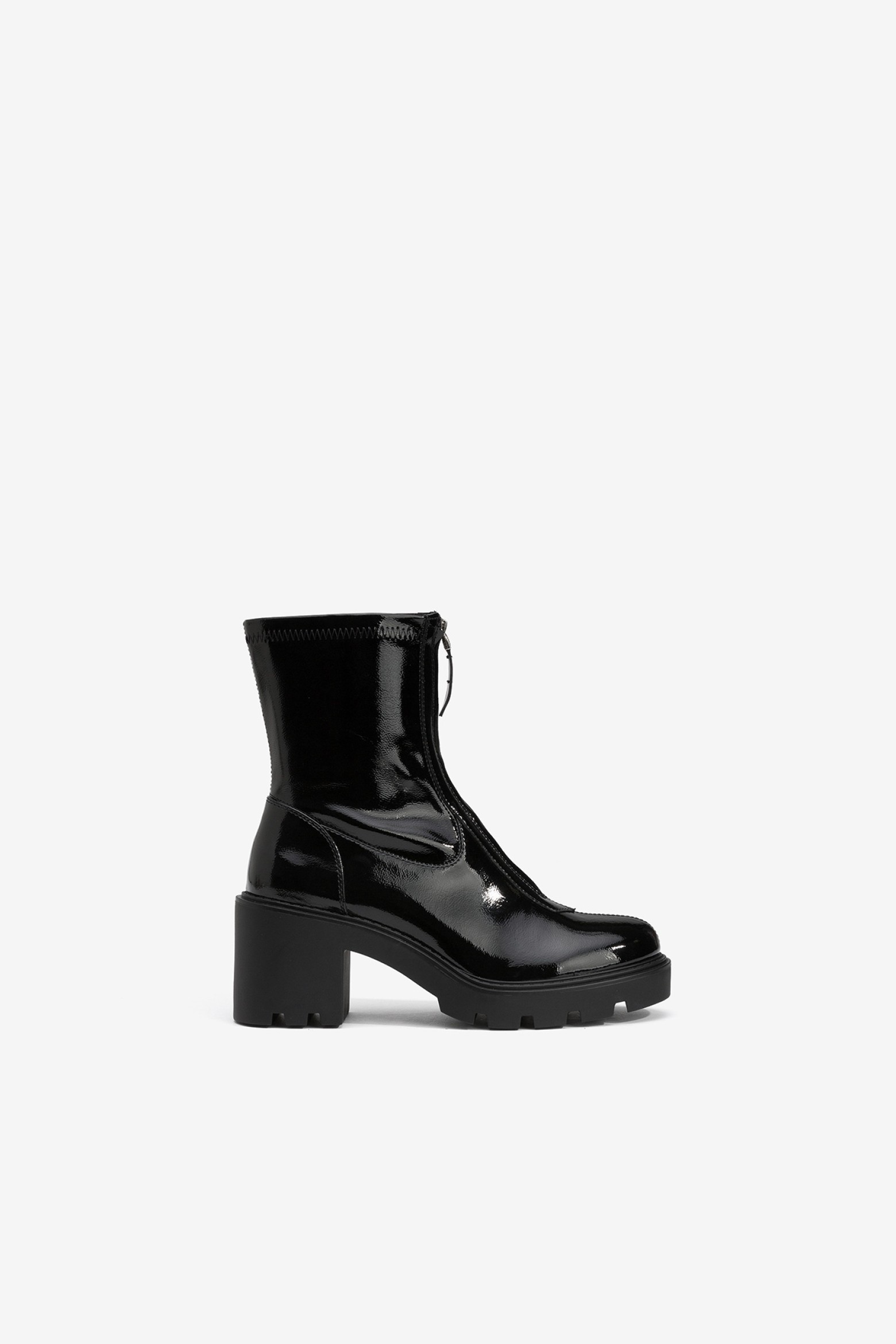 Patent Leather Effect Boots