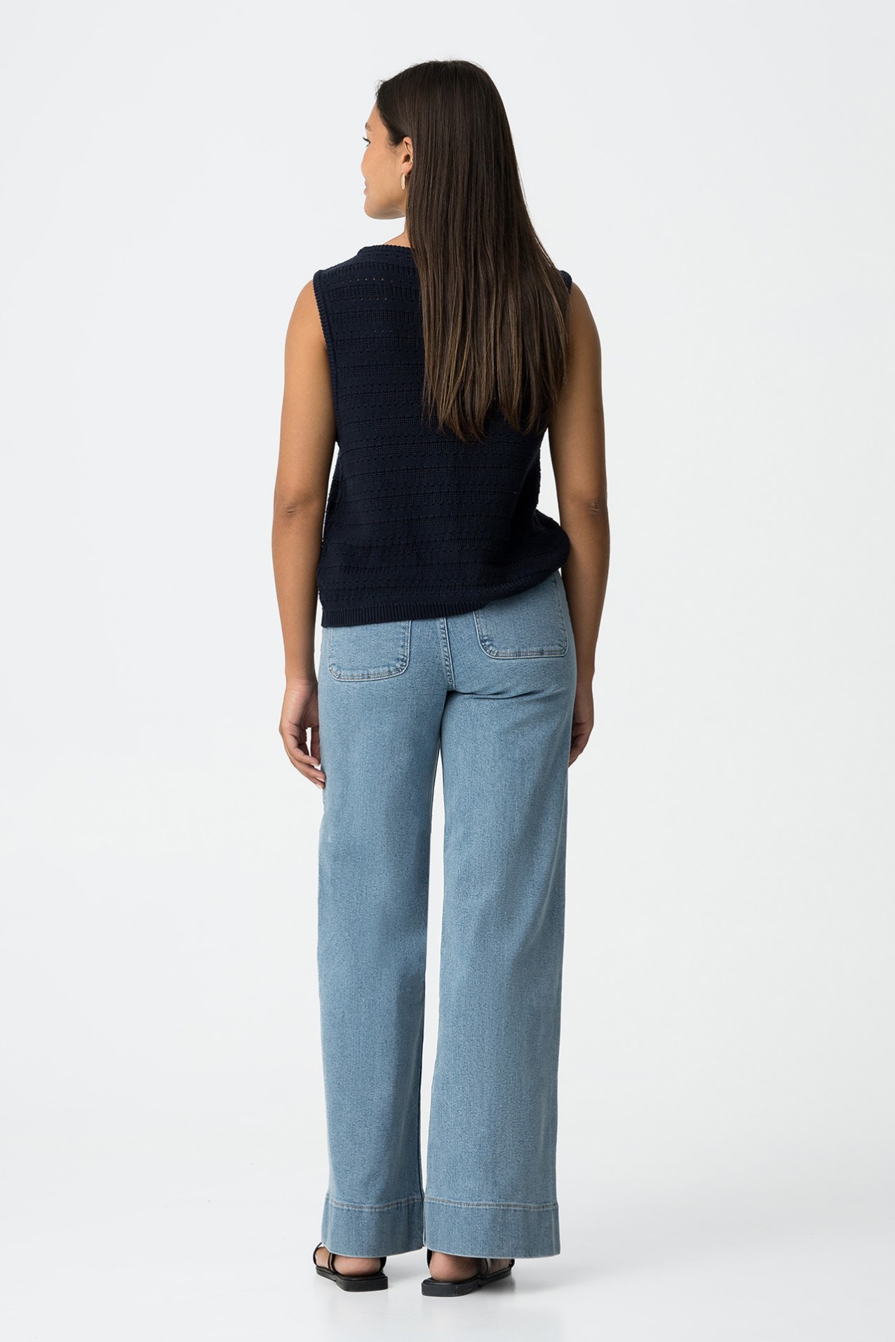 Vaqueros Anchos Azul Claro