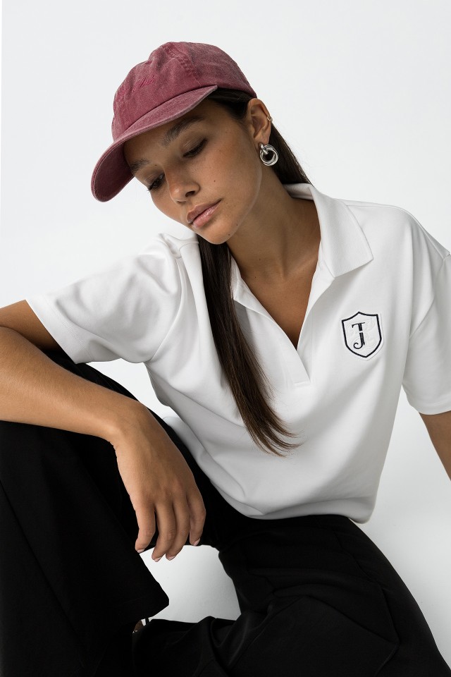 Polo Shirt with Embroidered Patch