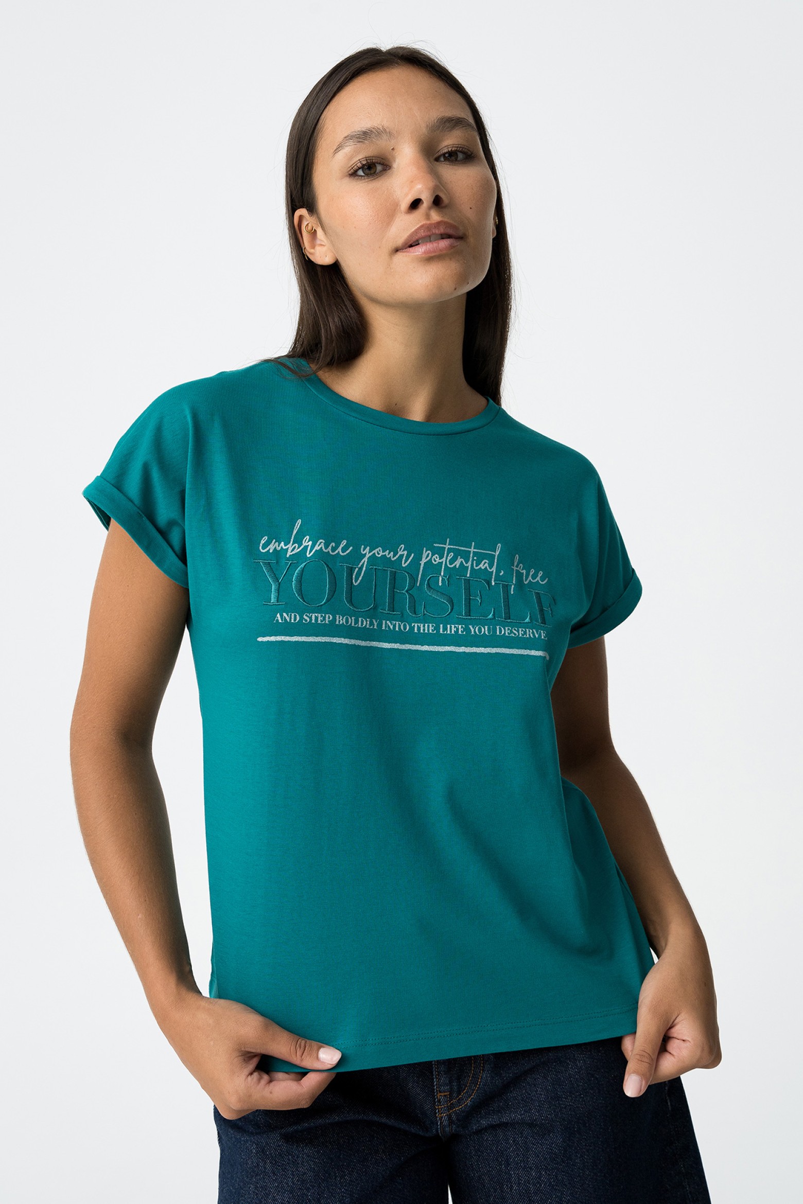 Camiseta con Estampado Frontal