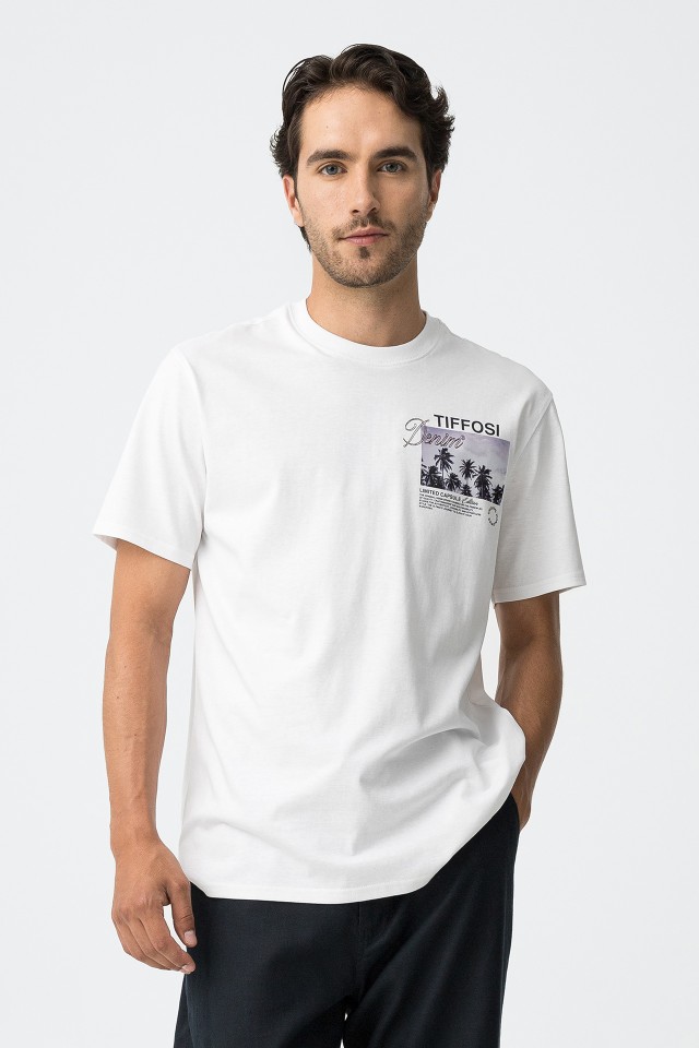 Printed T-Shirt with Embroidery