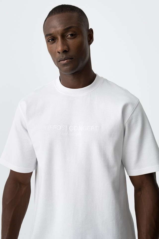 Relaxed Fit Piqu Knit T-Shirt