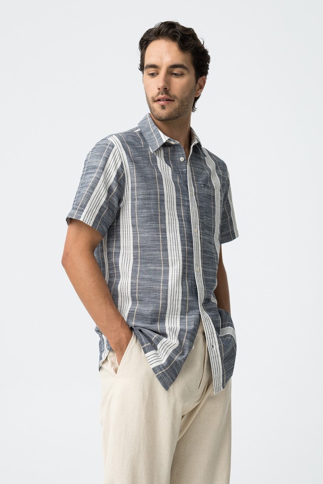 Camisa Algodo s Riscas