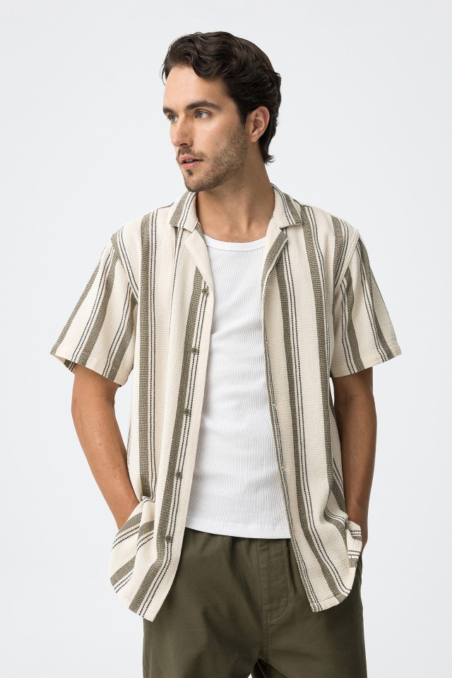 Camisa Texturizada s Riscas