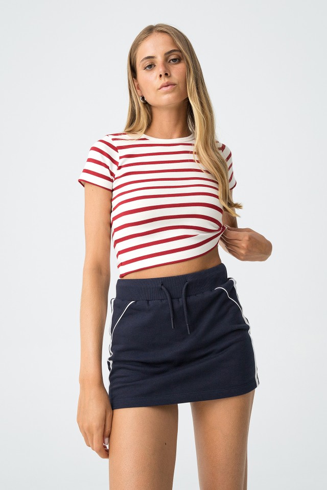 Striped Cropped T-shirt