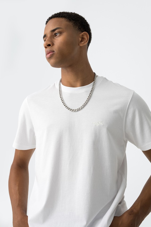 Camiseta de algodn con relieve