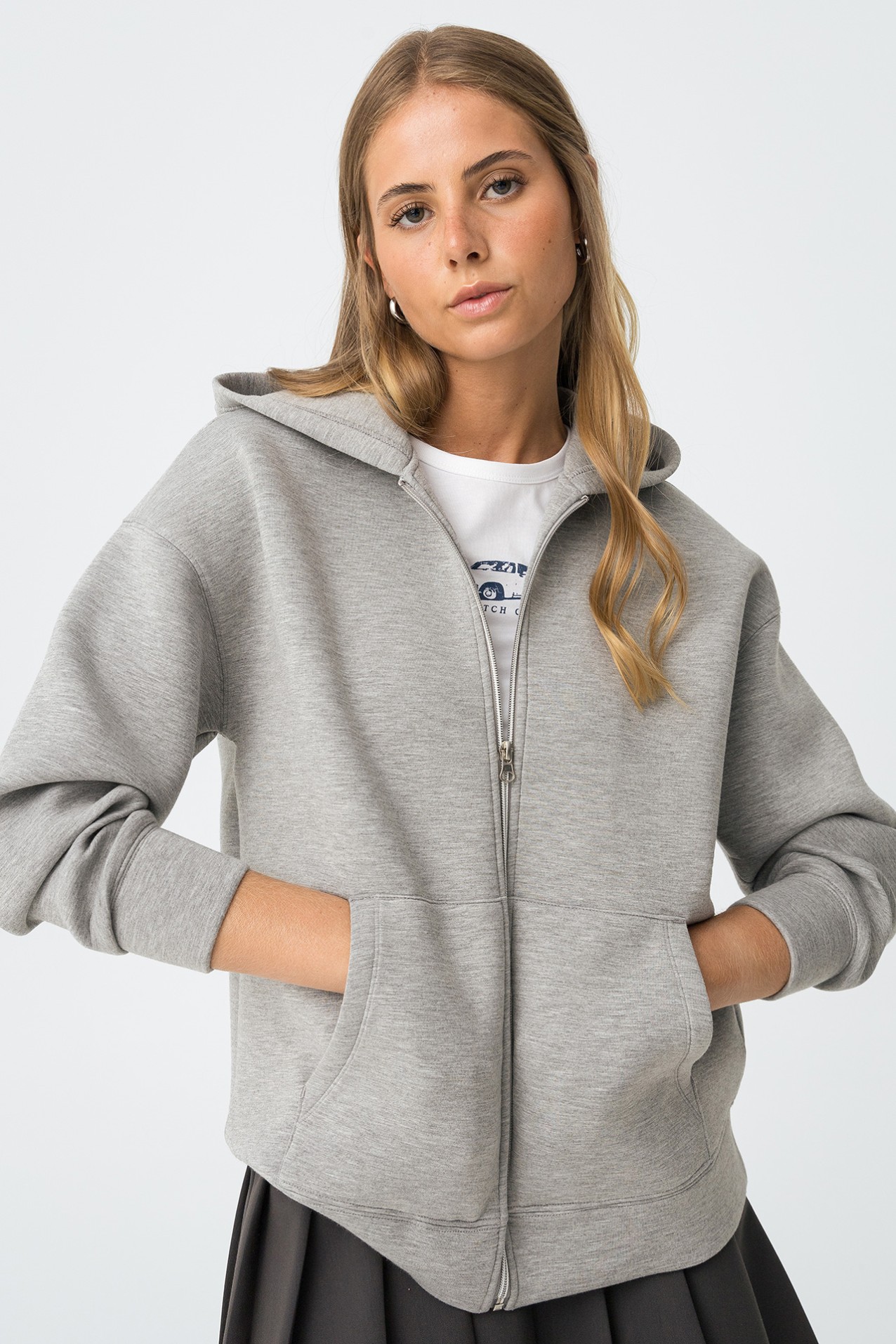 Relaxed Fit Stretch Knit Jacket