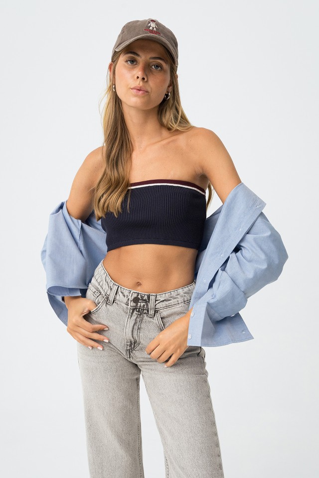Mesh Bandeau Top