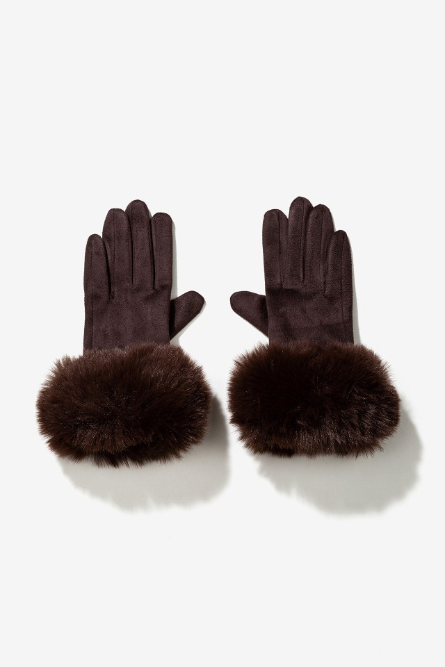 Gloves with Faux Fur