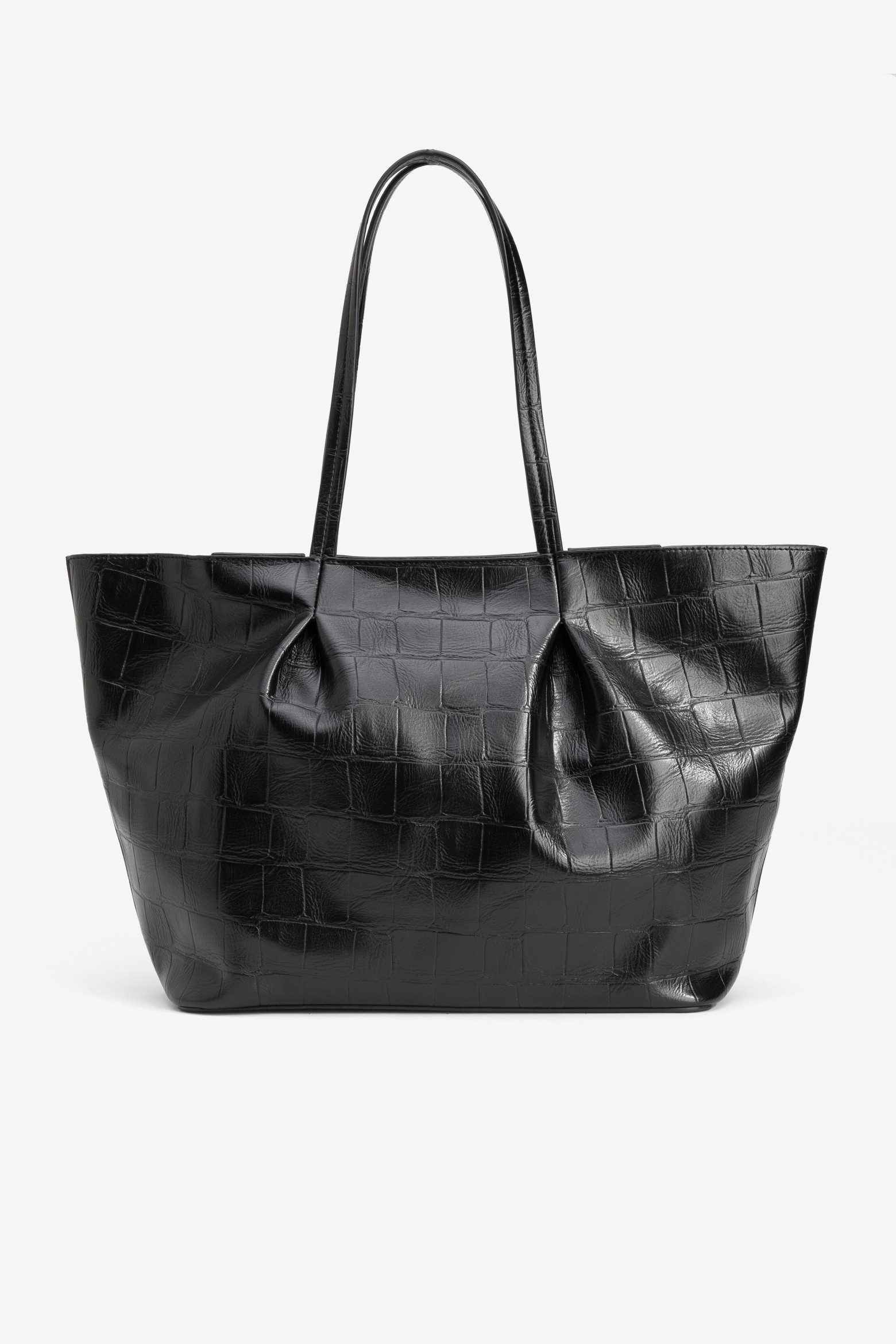 Croc-Effect Shopper Bag