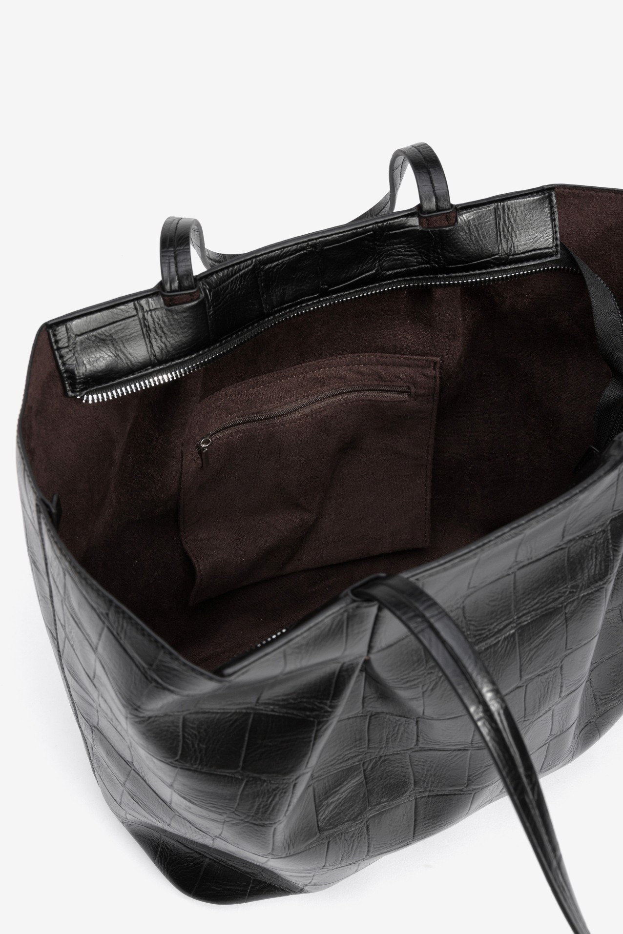 Croc-Effect Shopper Bag