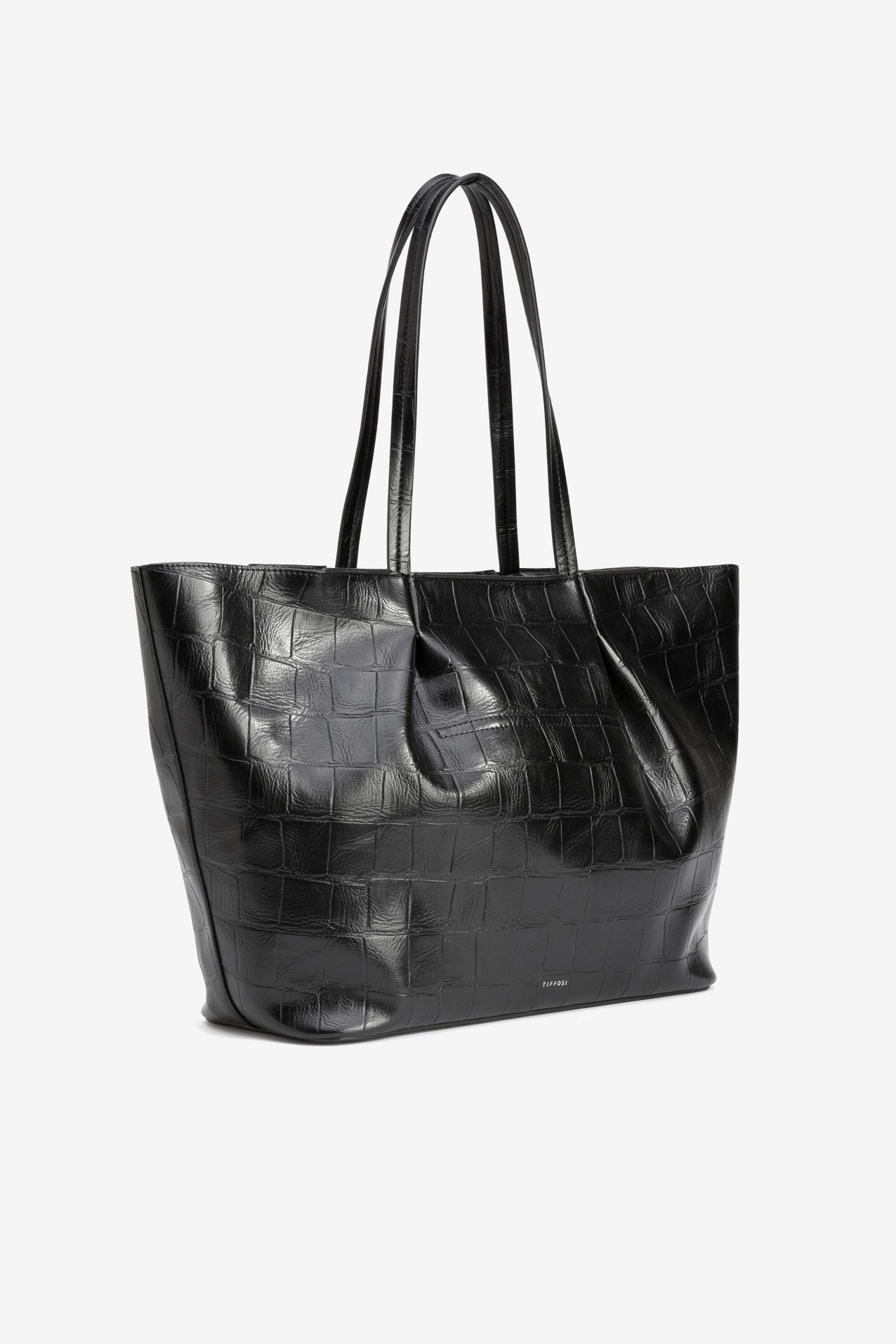 Croc-Effect Shopper Bag