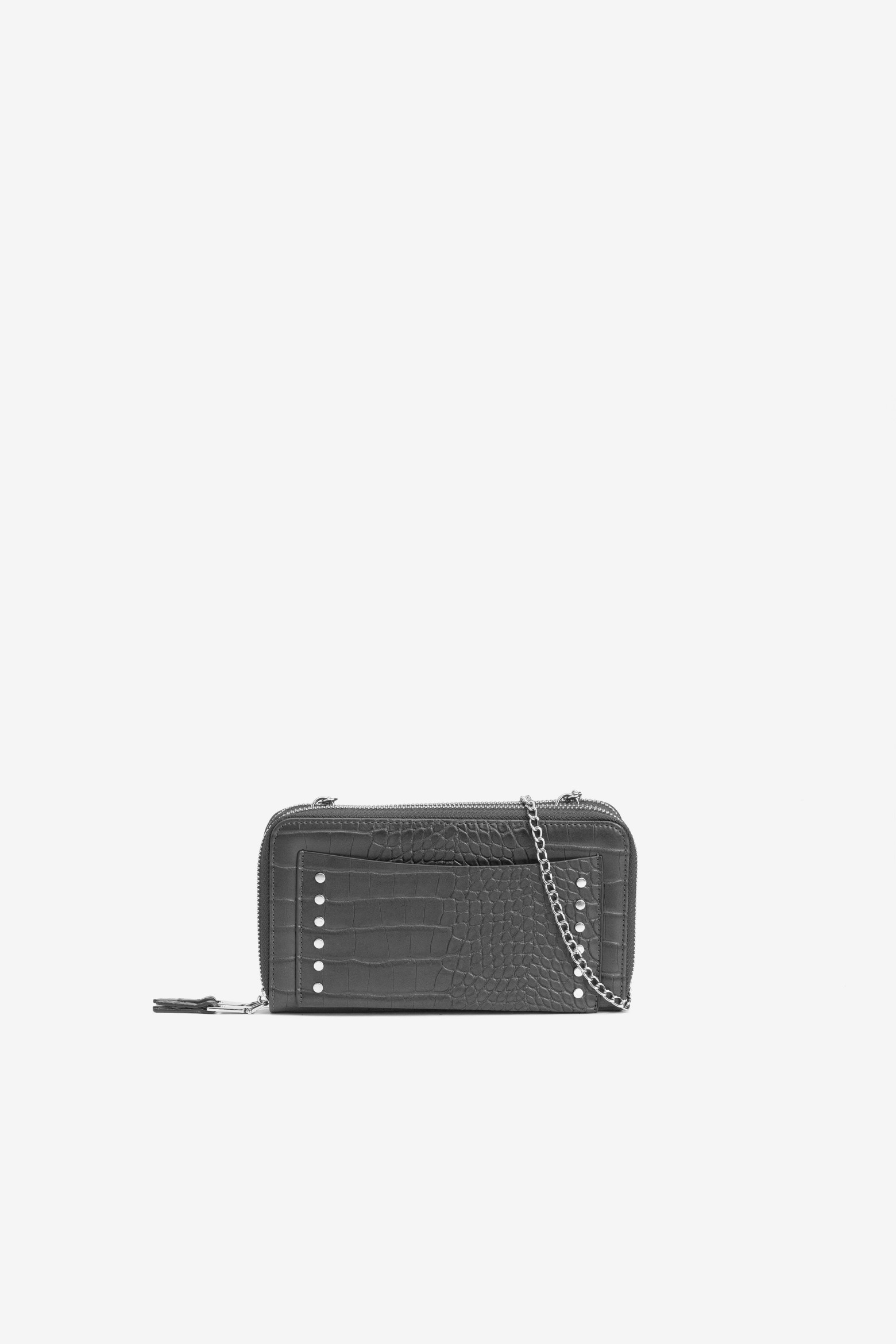 Large Croc-Effect Coin Purse