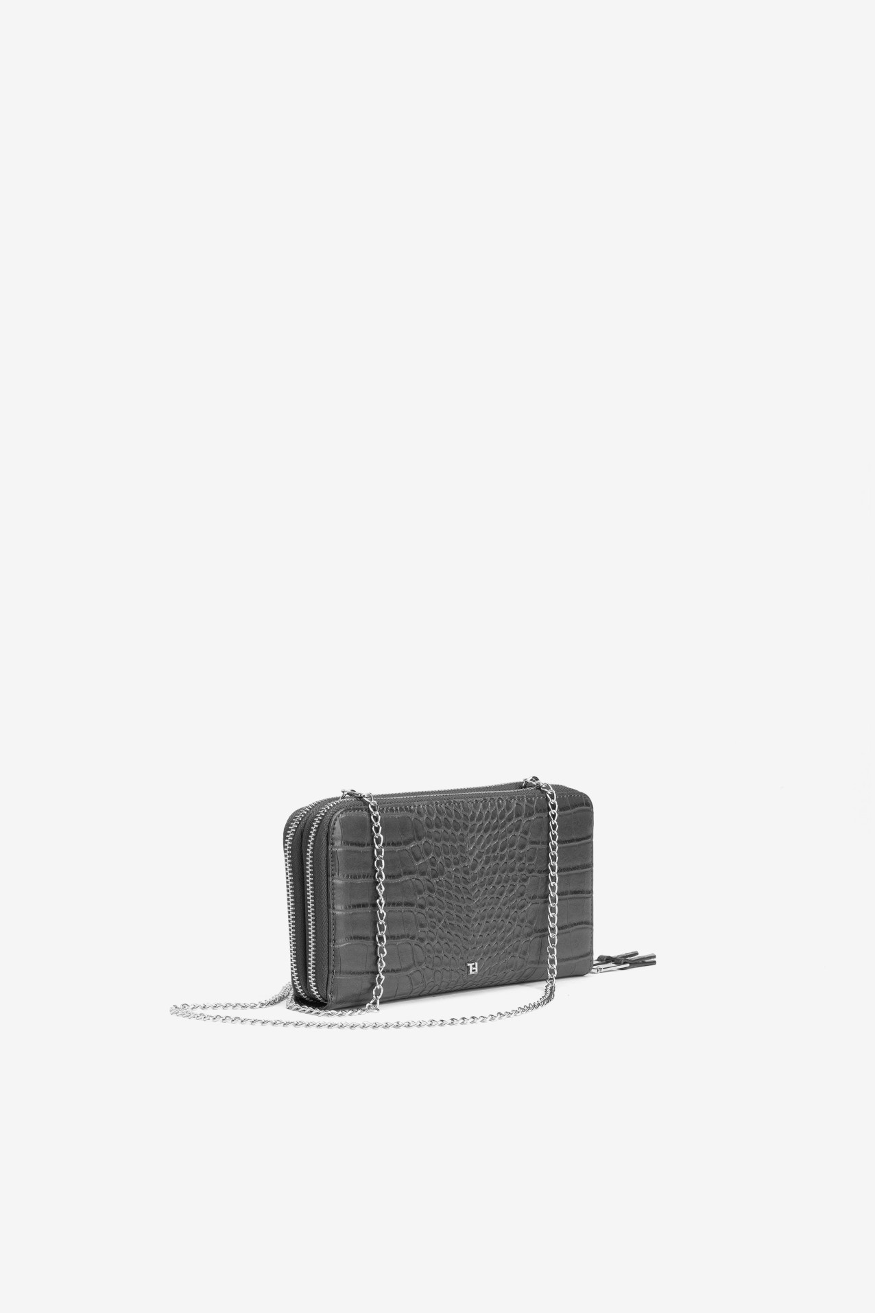 Large Croc-Effect Coin Purse