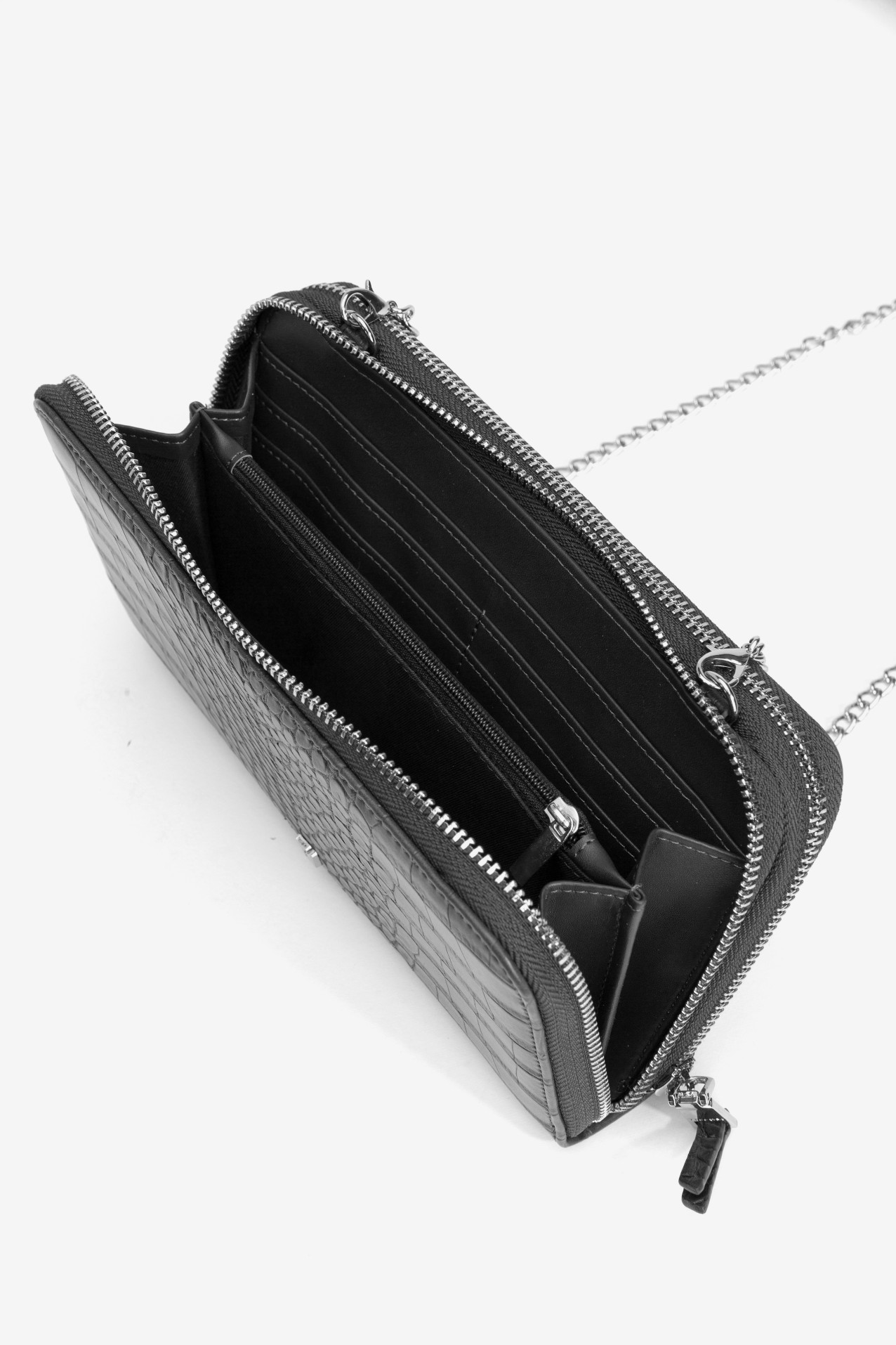 Large Croc-Effect Coin Purse