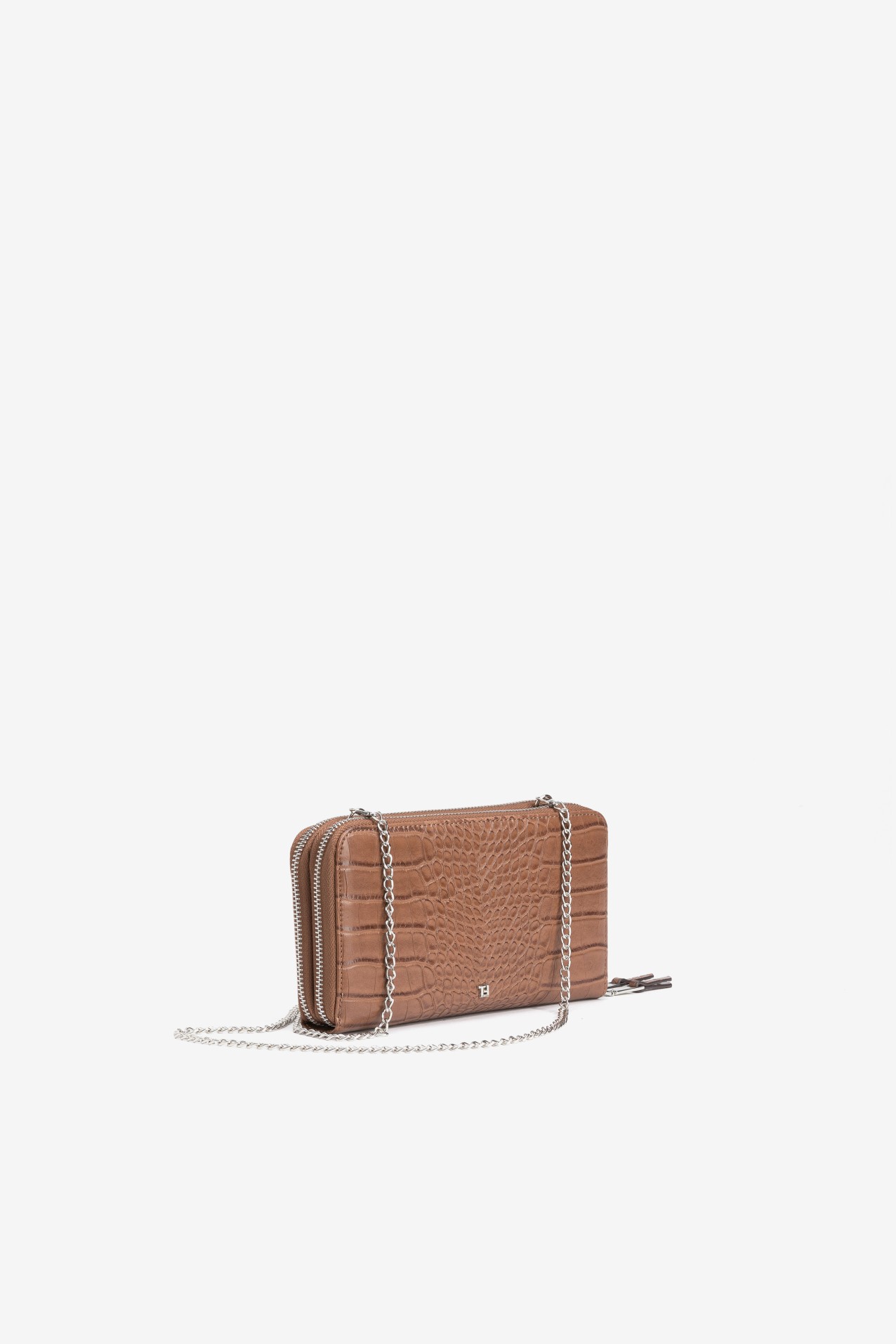 Large Croc-Effect Coin Purse