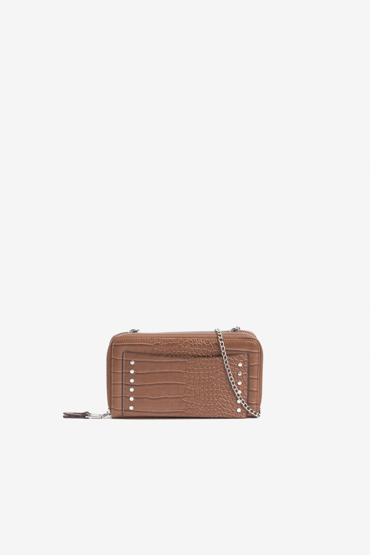 Large Croc-Effect Coin Purse