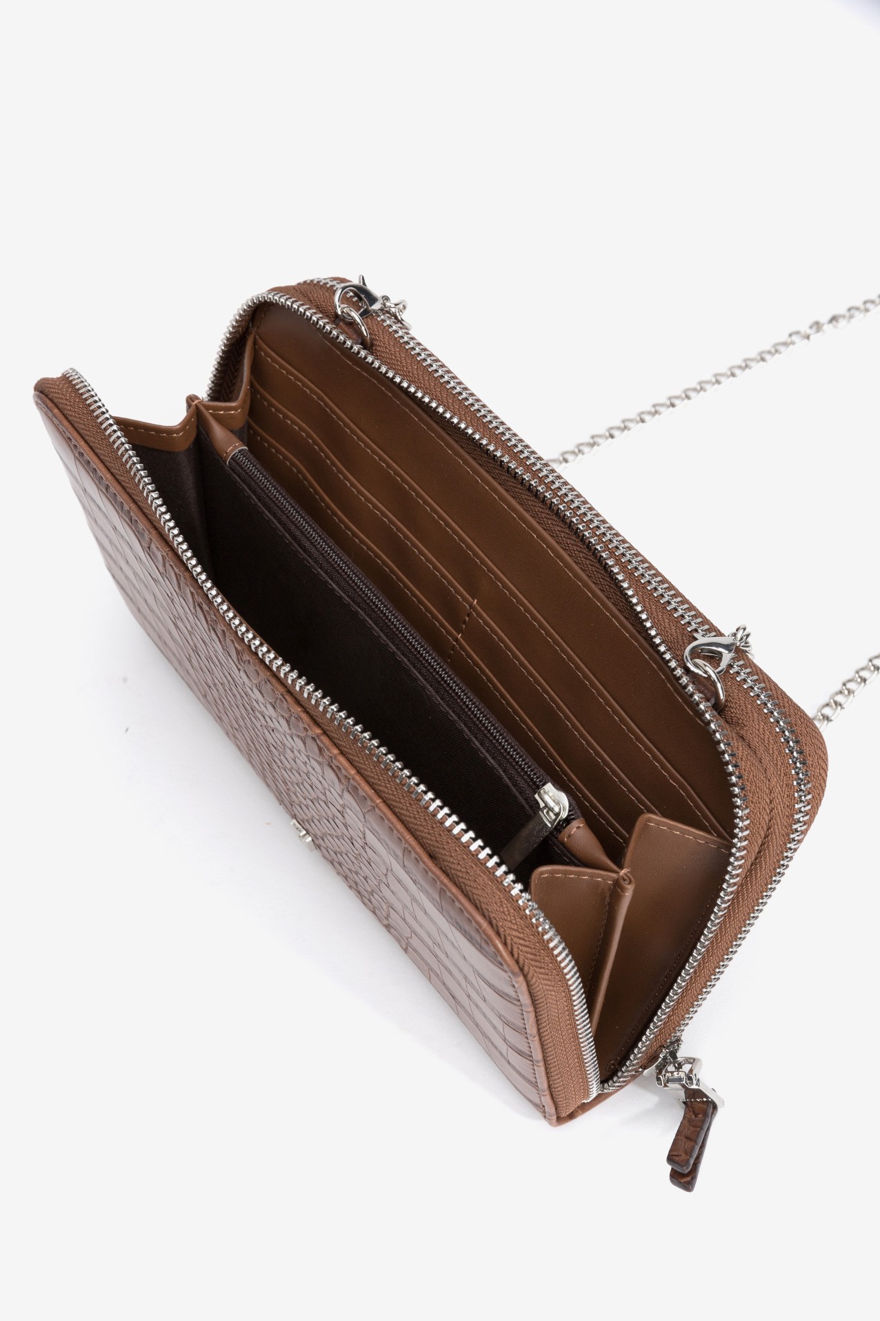 Large Croc-Effect Coin Purse