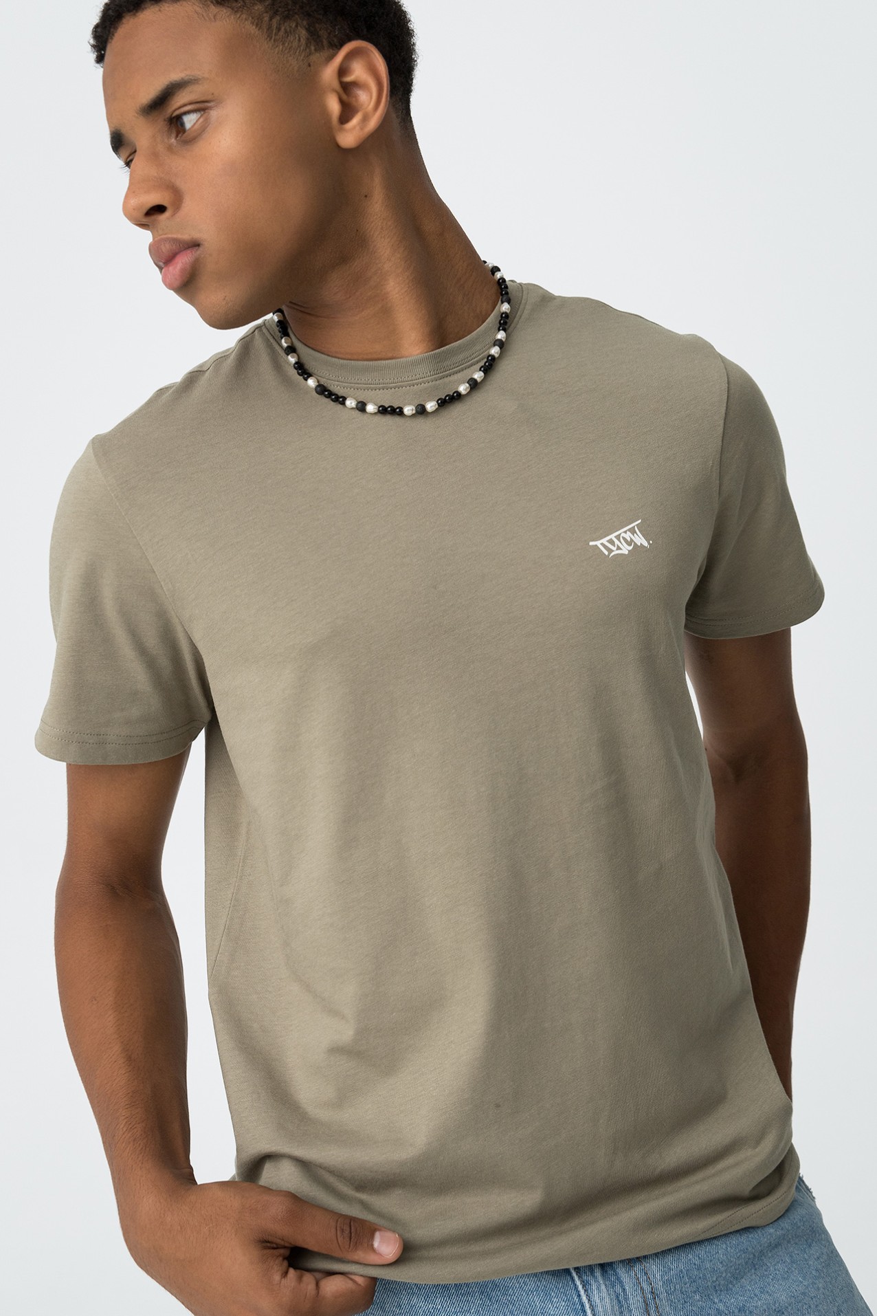 T-Shirt With Printed Back TYCW