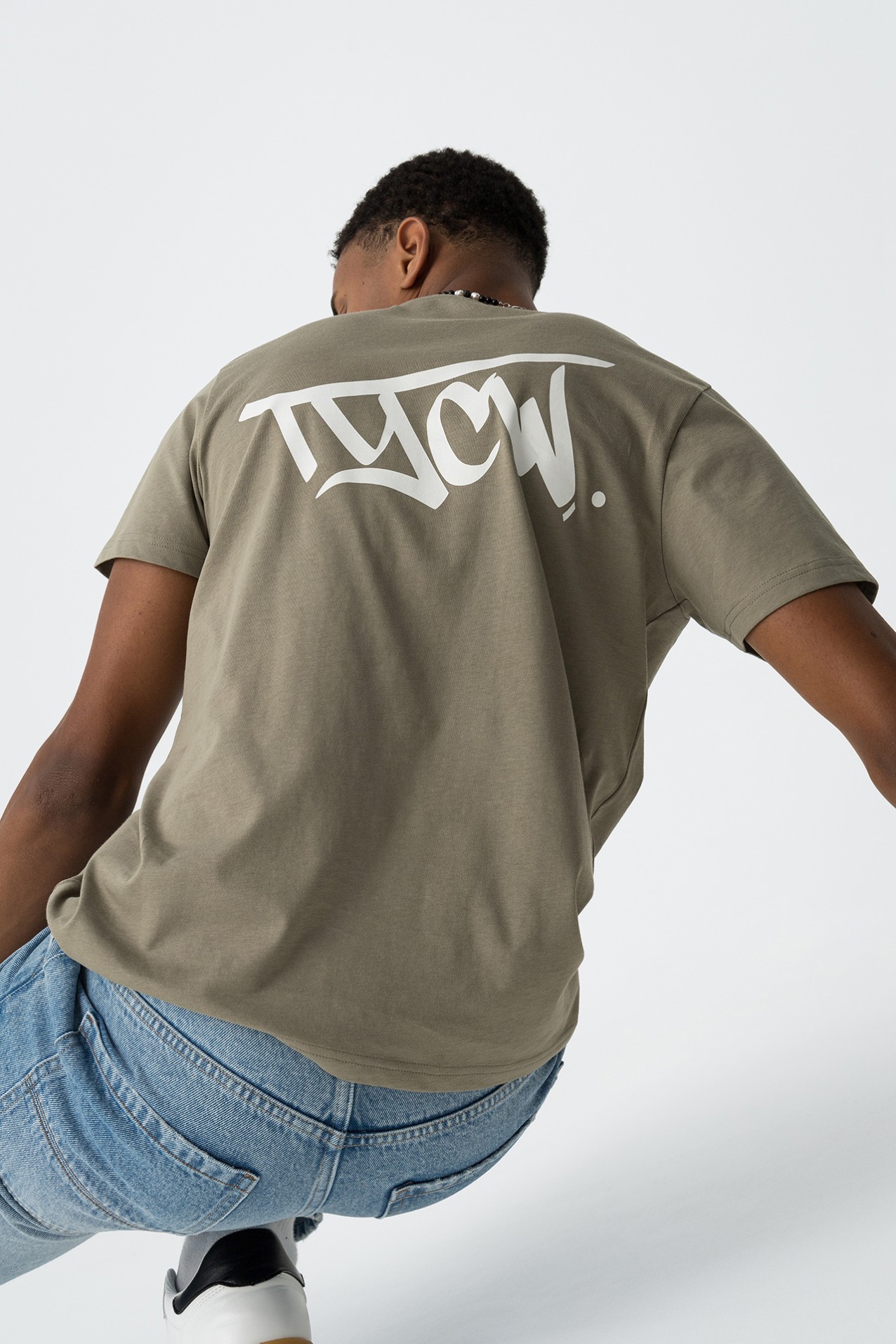 T-Shirt With Printed Back TYCW