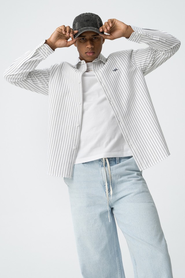 Camisa relaxed a rayas