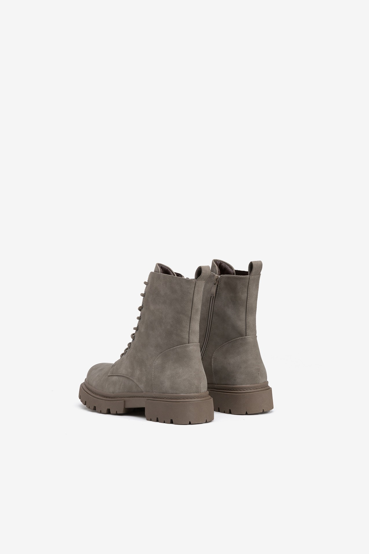 Suede Effect Ankle Boots