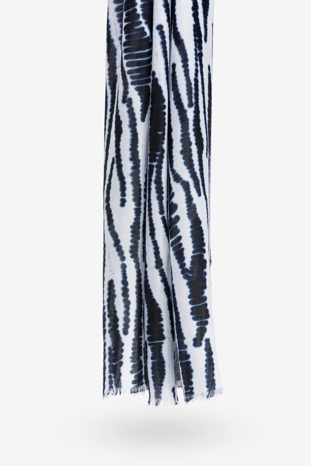 Bicolor Printed Rectangular Scarf