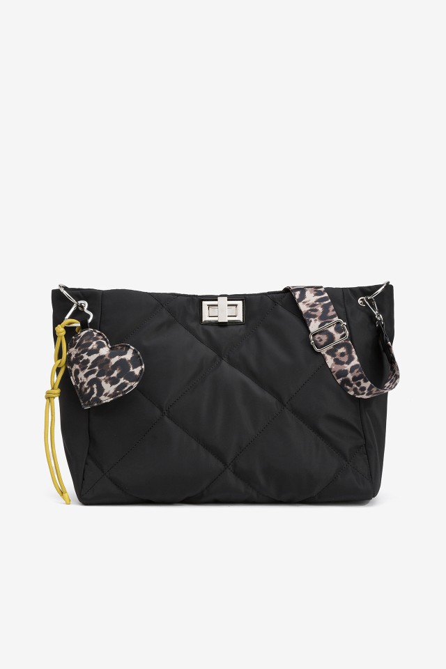 Bolso de Nylon con Colgante de Corazn