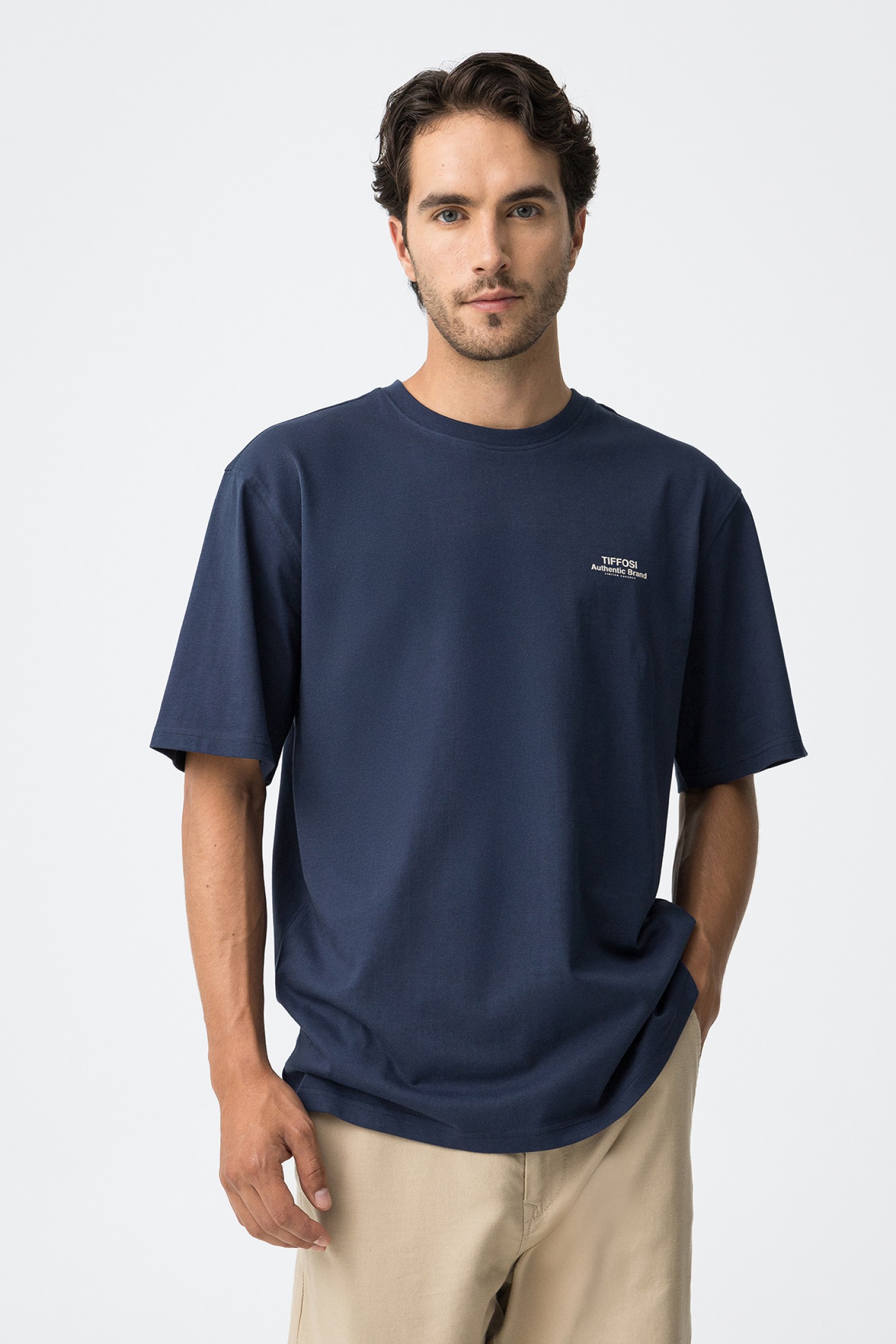 Camiseta Relaxed Bordada Con Estampado