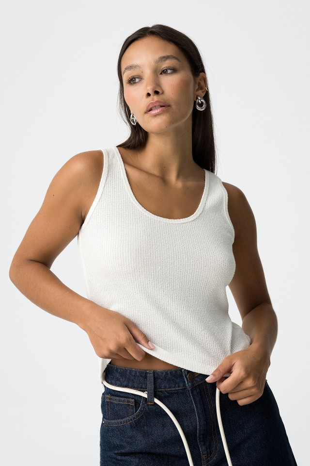 Ribbed Sleeve Top