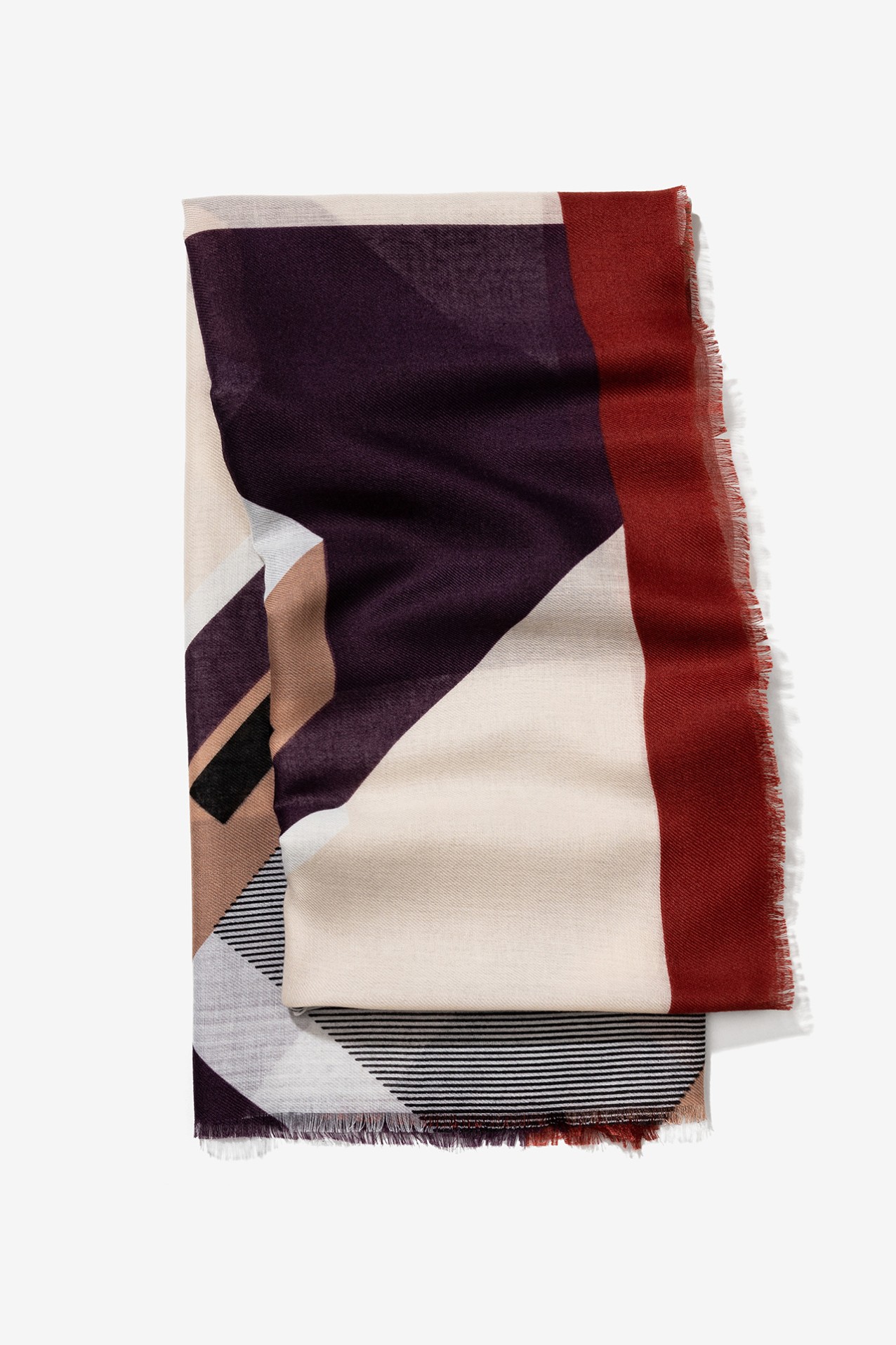 Pa�uelo Rectangular Estampado Geom�trico