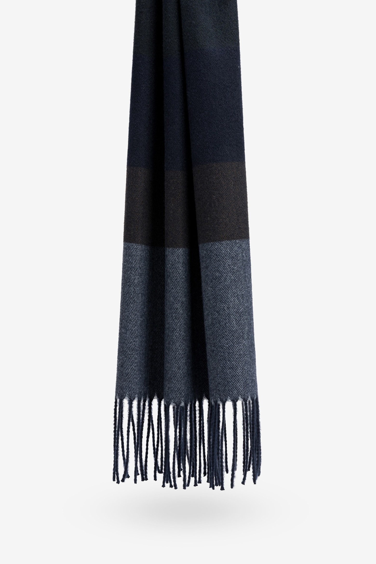Pleated Scarf With Fringes