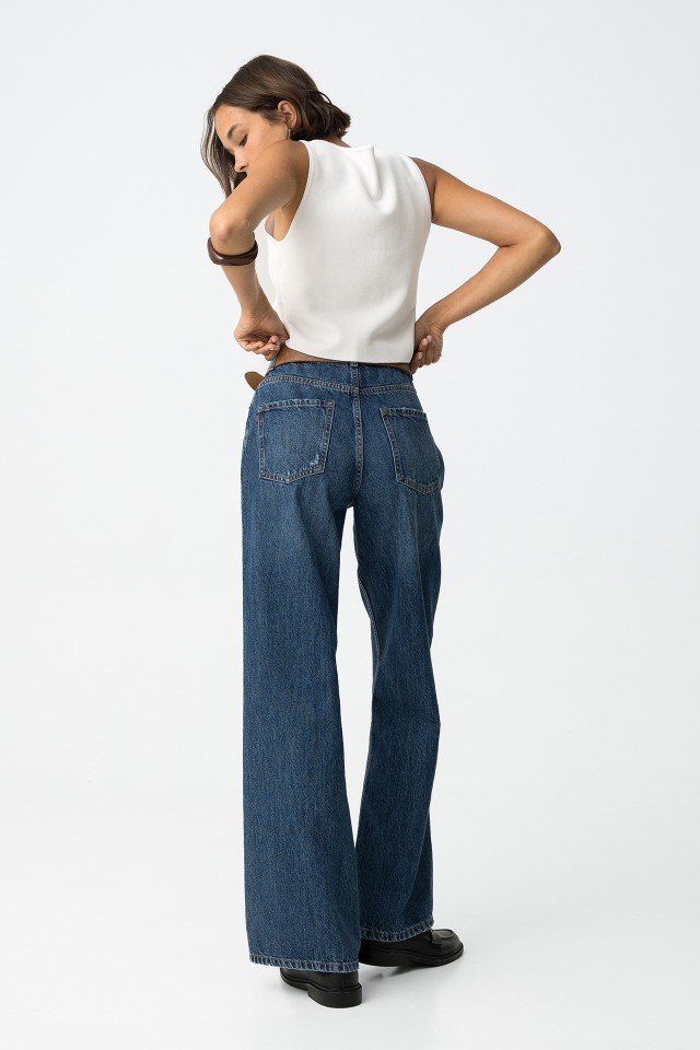 Jeans Bonnye Wide Leg de Tiro Alto