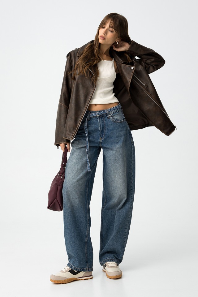 Ava Balloon Fit Jeans with Belt