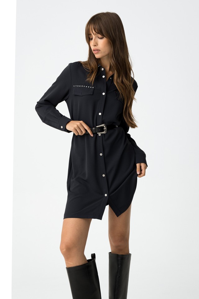 Vestido Camiseiro com Cinto