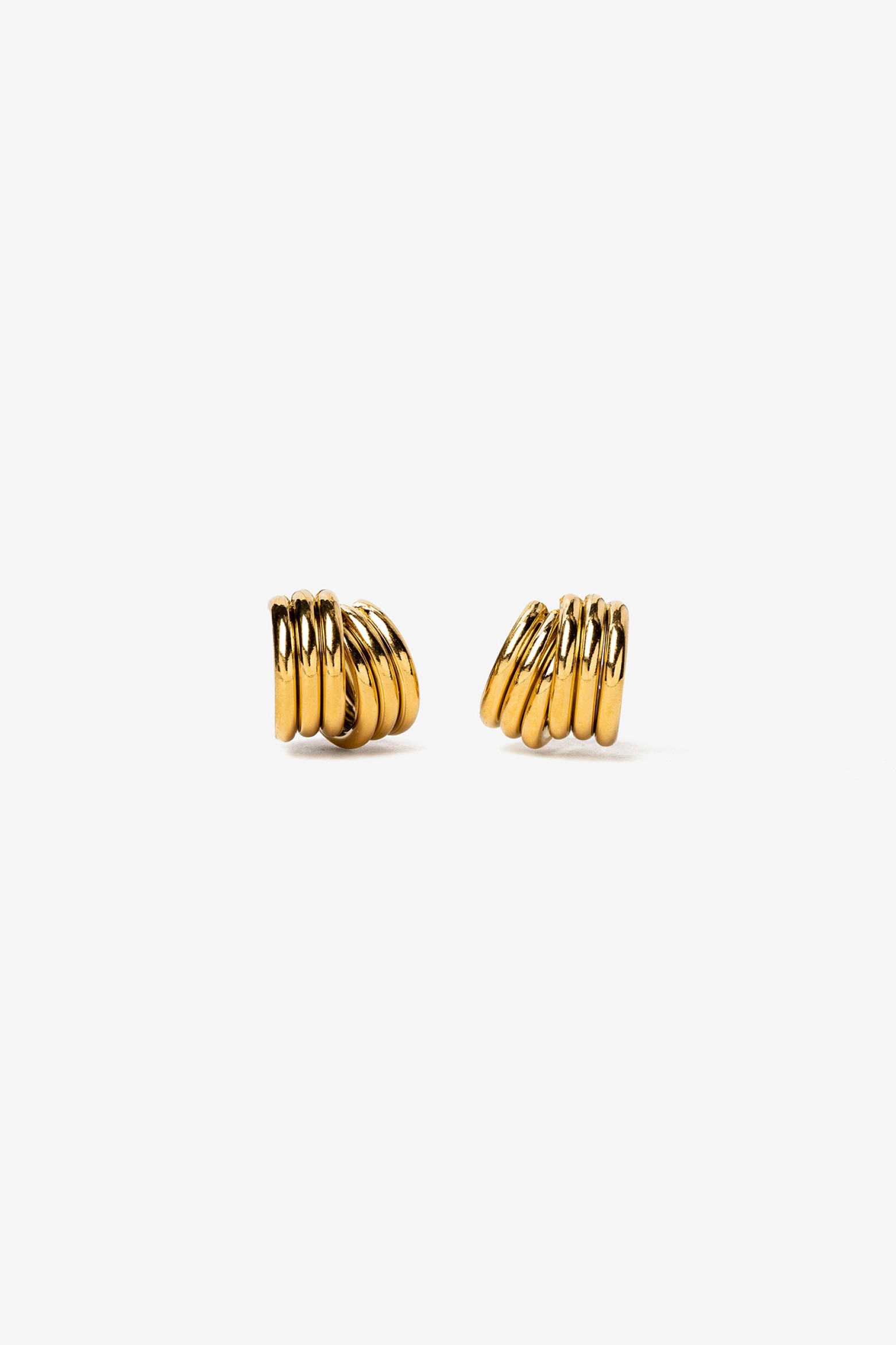 Chunky Spiral Gold Earrings