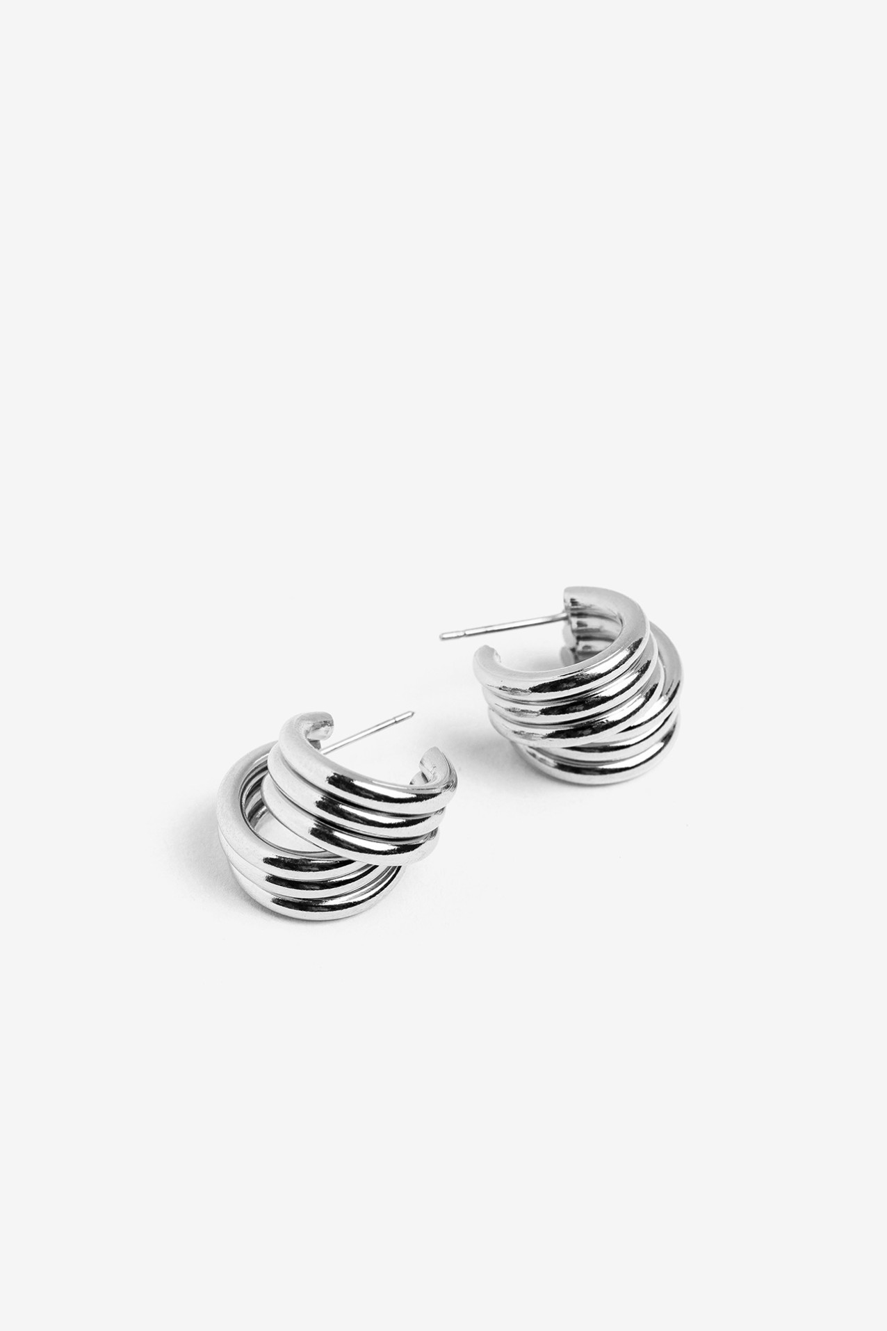 Silver Spiral Earrings
