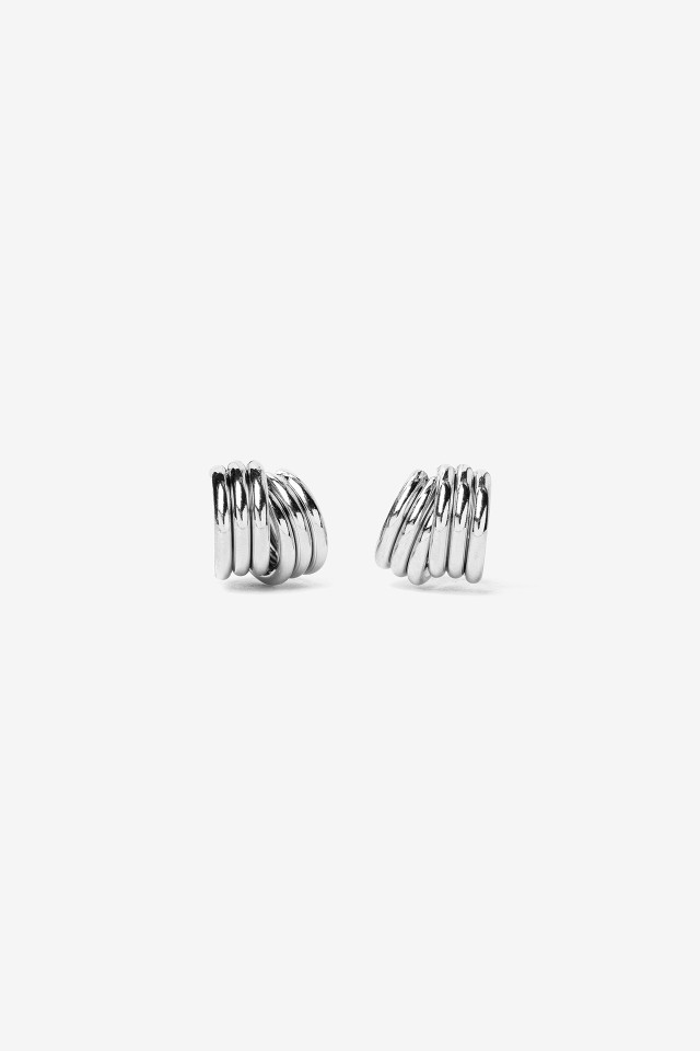 Silver Spiral Earrings