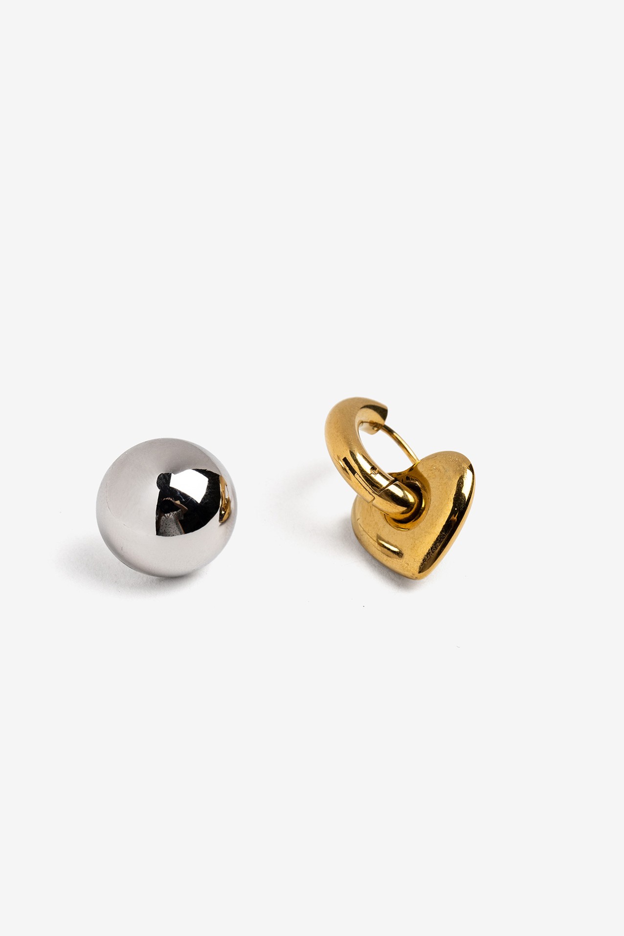 Asymmetric Gold Earrings