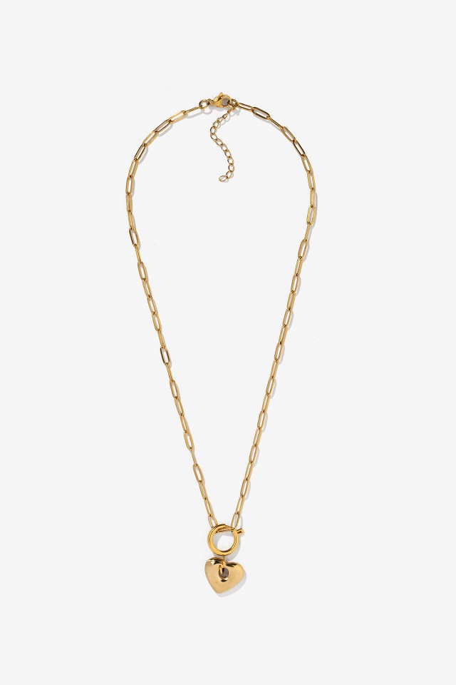 Colar Dourado com Cora��o