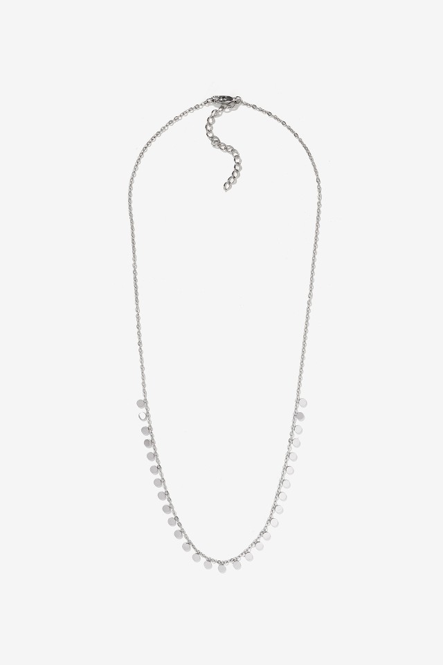 Silver Disc Necklace