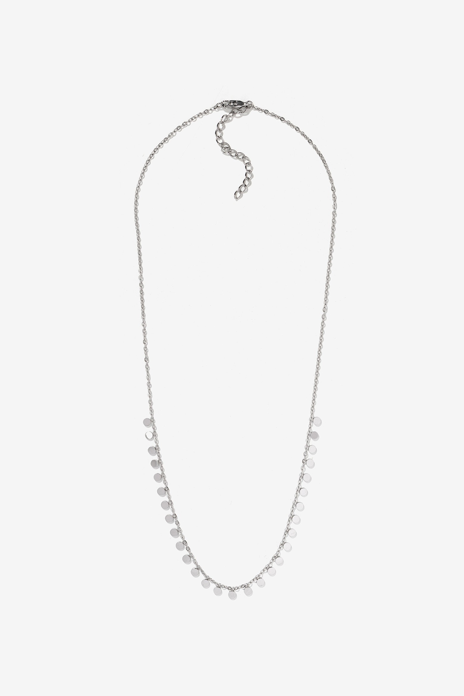 Silver Disc Necklace