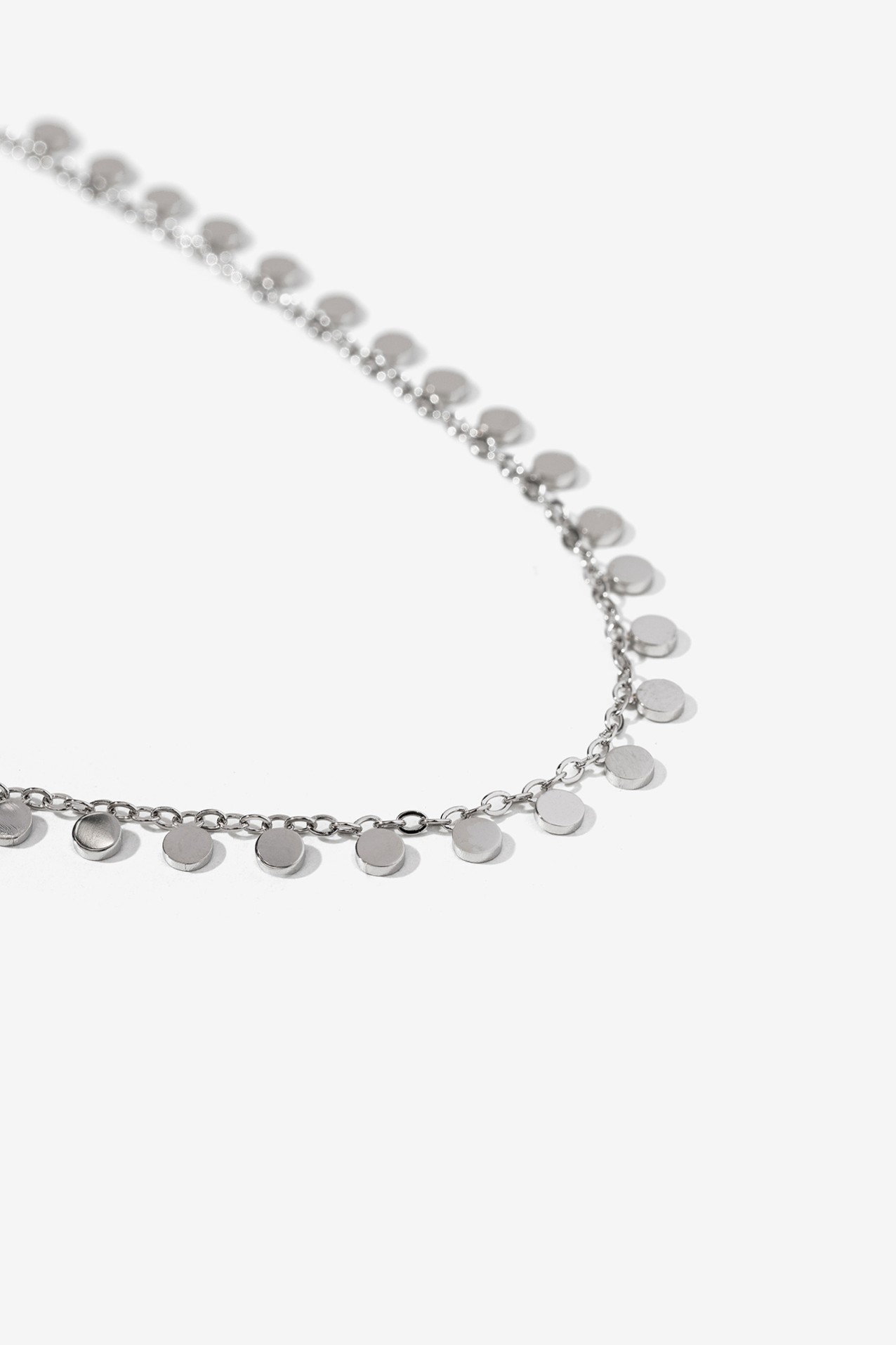 Silver Disc Necklace